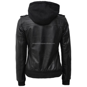 Chaquetas de Invierno Tipo Bomber para Mujer, Tejidas en Piel de Oveja Negra, 100% Alta Calidad, Precio al por Mayor, OEM 2025, Más Vendidas, RTS - Product Image 2