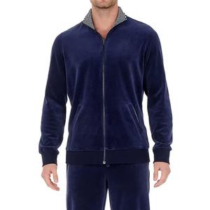 Dernier modèle de survêtement d'hiver en velours pour hommes, collection athlétique personnalisée, vente en gros, directement de l'usine - Product Image 3