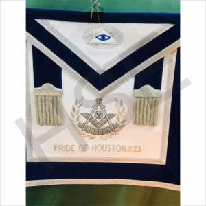 Custom Masonic <b>Apron</b> Pride of Houston #23 Lodge Regalia - Product Image 5