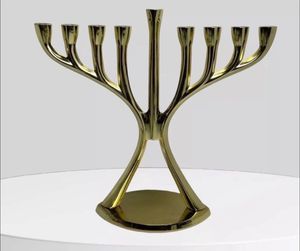 Decorative Menorah Candle <b>Holders</b> Offering Premium Festival Styling Beautiful Religious Home Accent Gift Display Collection Desi - Product Image 2