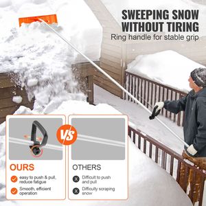 "<b>Snow</b> <b>Sweeper</b> Roof Rake with 21ft Reach 25" Plastic Blade & Aluminum Handle for Safe & Easy <b>Snow</b> Removal" - Product Image 5