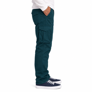 Men's Cargo <b>Pants</b> Casual Straight Mid Waist Multiple Pockets Utility Trousers Breathable Quick Dry Lightweight Spandex/Cotton - Product Image 2