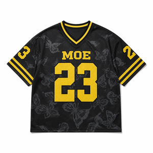 Camiseta de Fútbol Americano Personalizada con Sublimación, Cuello en V, Manga Corta, Número Personalizado, Talla Grande, Poliéster de Alta Calidad - Product Image 3