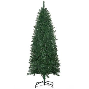 "6FT Pre-Lit Christmas <b>Tree</b> with Realistic Branch Tips for Indoor Home Decor-Warm <b>Light</b> PE PVC Material" - Product Image 1