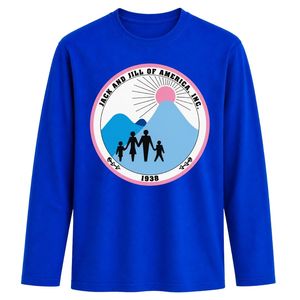เสื้อสเวตเชิ้ตปักลายตราสัญลักษณ์รอยัลบลูแจ็คแอนด์จิล แขนยาว คอกลม มีแถบริบที่ปลายแขนและชายเสื้อ ชุดกีฬา - Product Image 1
