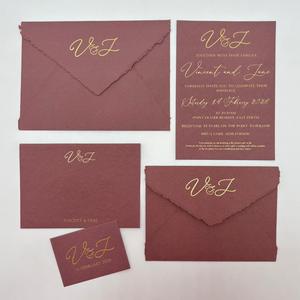 Premium <b>Handmade</b> Deckle Edge <b>Paper</b> Sheets for Invitations Calligraphy Wedding Stationery Art Craft Projects - Product Image 4