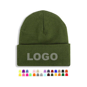 Gorros de Moda al por Mayor, Gorros de Punto con Bordado Personalizado, Logotipo Personalizado, Gorro de Invierno, Gorros Gruesos - Product Image 1