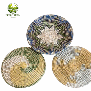 แผ่นตกแต่งผนังจากหญ้าทะเลแบบทอ - แผ่นหญ้าทะเลทำมือขายส่ง ของตกแต่งบ้านสไตล์โบโฮ - แผ่นหญ้าทะเล - Product Image 3