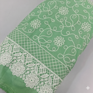 ผ้ากำมะหยี่ตาข่ายปักเลื่อมคุณภาพพรีเมียมสำหรับตัดเย็บเสื้อผ้าแฟชั่นสุภาพแบบอาบายะห์ในย่านอ่าวอาหรับและสหรัฐอาหรับเอมิเรตส์ - Product Image 1