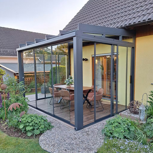 Pergola motorisée contemporaine en aluminium avec stores à fermeture éclair, protection contre le vent, écran de balcon - Pergola électrique de qualité commerciale - Product Image 3