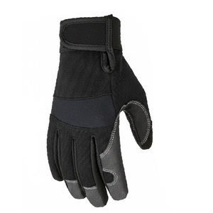 Best Performance Leather Mechanic Gloves With <b>Velcro</b> <b>Strap</b> Customized Touchscreen Safety Work Gloves For Hands Protection - Product Image 4