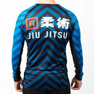 T-shirt de compression pour hommes MMA BJJ avec logo personnalisable, respirant, manches courtes, impression par sublimation en gros - Product Image 2