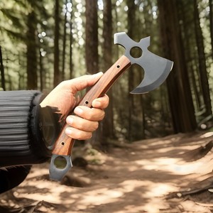 Hacha Vikinga de Acero Hecha a Mano de Alta Calidad, Venta Directa de Fábrica, para Uso en Campamentos al Aire Libre, Hachas Vikingas Tácticas y de Supervivencia - Product Image 3