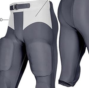 Geweldige Amerikaanse voetbalbroeken plus size met ingebouwde padding, ademend, vochtregulerend, antibacterieel, zomerstof voor wedstrijddagen - Product Image 4