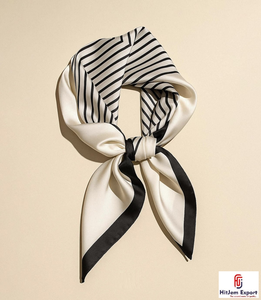 Custom Printed Short <b>Scarf</b> Fabric High Quality OEM ODM White Label Textile Manufacturer Fashion Accessories Export Supplier - Product Image 6