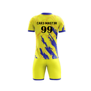 ชุดฟุตบอลคุณภาพสูงแบบใหม่สำหรับทีมและชุดกีฬา ออกแบบและโลโก้ได้ตามต้องการ สีพื้นสำหรับชุดฟุตบอลแบบ unisex - Product Image 2