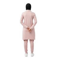 Pakaian Olahraga Wanita Sederhana Set 2 Potong Ramah Lingkungan Cepat Kering UPF50+ Busana Islami Pakaian Gym Anti-Bakteri Ringan