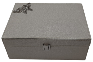 Boîte de rangement décorative en simili cuir - Product Image 1