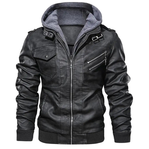 Chaquetas de Cuero Personalizadas para Hombre, Estilo Vintage, a la Moda, para Invierno 2026, con Cierre, de Piel de Oveja Ecológica, de Alta Calidad - Product Image 4