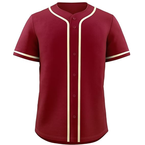 Maroon Baseball Breathable Polyester Adult Regular Fit Jersey - Product Image 1