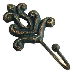 Crochets muraux en métal antique et supports de suspension noirs rustiques pour vêtements et serviettes, crochets en métal multi-designs, aspect vintage - Product Image 4
