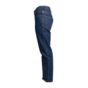 100% Jeans en denim résistant aux flammes, bleu denim moyen avec fil doré, vêtements de sécurité (W48 X L36) - Product Image 3