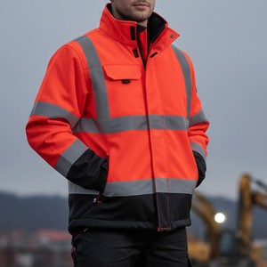 Lightweight High Visibility <b>Reflective</b> <b>Jacket</b> <b>Men</b> Work Safety Clothing For Logistics And Transportation - Product Image 6