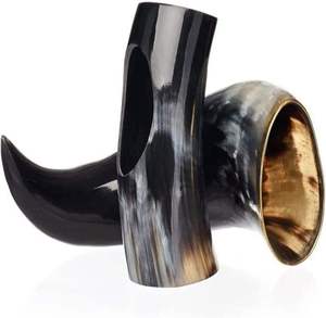 Corne à boire médiévale Viking, artisanale, pour bière et vin, avec fournitures directes d'usine en fer, mug en corne - Product Image 5