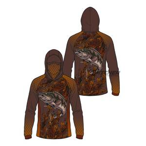 Camisa de Pesca con Capucha, Manga Larga, Protección UV 50+, Secado Rápido, Impermeable, con Estampado Personalizado, para Uso en Alta Mar - Product Image 3