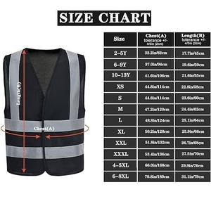 Chaleco de Seguridad Reflectante de Alta Visibilidad Unisex, con Detección de Agujas, Impresión por Transferencia de Calor, Malla de Poliéster Transpirable, Ropa de Trabajo Negra - Product Image 6