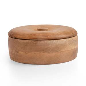 Boîte à chapati en bois au design magnifique, conteneur à roti fait main avec couvercle pour la cuisine et la table à manger à des prix compétitifs - Product Image 1