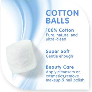 Bolas de Algodón Super Jumbo 100% Puro, Suaves, Absorbentes, Multiusos, Almohadillas de Algodón Natural para Maquillaje y Uso Diario - Product Image 5