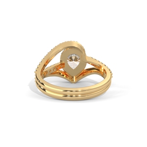 Pear Cut Moissanite <b>Ring</b> <b>925</b> Sterling <b>Silver</b> Rhodium Plated Claw Set White Gold Color Wedding Jewelry - Product Image 4