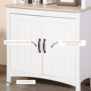 Credenza da Cucina Indipendente da 70 Pollici con 3 Ripiani Regolabili, Mobile Dispensa, Credenza Aperta, Mobiletto Laterale - Product Image 6