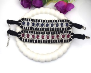 Pulsera Ajustable Ovalada de Plata de Lujo con Diamantes, Diseño Islámico Sameer, para Niños y Hombres, Regalo de Compromiso o Aniversario - Product Image 1