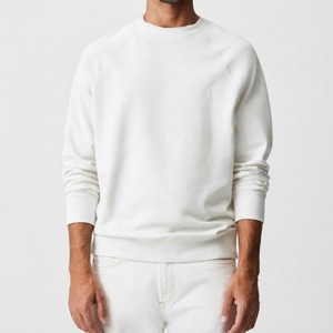 เสื้อสเวตเตอร์คอกลมของผู้ชายผ้าขนแกะคอตตอนเนื้อเรียบสวมใส่สบาย - Product Image 1