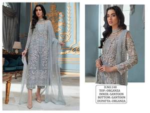 Hot Sale Exclusive Design of Fancy Embroidery Salwar Kameez Partywear <b>Kurti</b> Pant Set From Surat <b>for</b> <b>Women</b> Wholesaler of Dress - Product Image 4
