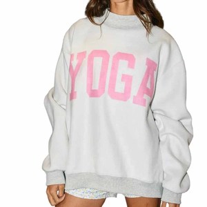 Birds Women <b>Mock</b> <b>Neck</b> Crew <b>Neck</b> Cotton Fleece Sweatshirt Custom Chenille Embroidery Sorority Fraternity Greek Apparel - Product Image 5