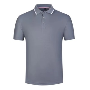 เสื้อโปโลสำหรับผู้ชายเสื้อถักแบบเข้ารูปผ้าฝ้ายแบบกำหนดเองได้ - Product Image 1