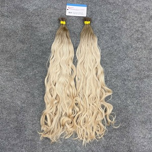 Extensiones de cabello humano vietnamita con punta de queratina premium, ondulado natural, listas para enviar a precio de fábrica al por mayor. - Product Image 2