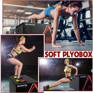 High Quality Customize 3 in 1 Extra Firm Soft Plyo Jump <b>Box</b> Foam Plyometric <b>Box</b> High Density <b>Heavy</b> <b>Duty</b> Foam Jumping <b>Box</b> - Product Image 5