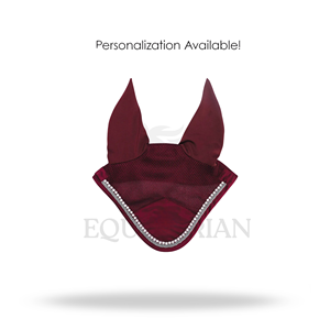 Horse Fly Veil Ear Bonnet <b>Mesh</b> Material Customized Equestrian Tools Ear Protection for Riding Competition and Training Use - Product Image 3