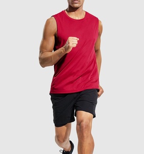 Men Workout Tank <b>Top</b> Sleeveless Fitness Shirt Breathable Sports Vest Summer Casual Gym Apparel Wholesale Supplier - Product Image 3