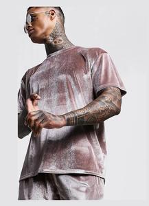 Ensemble de t-shirts de sport brodés de haute qualité en velours violet 100 % laine respirant pour homme et femme RABUSH SPORTS - Product Image 3