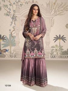 Traje Gharara Moderno Cosido a Medida con Detalles de Espejo Hechos a Mano para Mujer, Ideal para Fiestas, Bodas y Graduaciones - Product Image 5