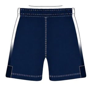 Ensemble de rugby bleu marine et blanc, maillot à manches courtes avec fermeture éclair sur le devant, short assorti, respirant, uniforme de sport pour l'entraînement en équipe - Product Image 6