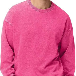 Sudadera de Hombre para Invierno, Estilo Retro, Lavado Ácido, Impresión Digital, Felpa de Algodón de Alta Calidad, Corte Regular - Product Image 1