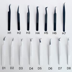 Professional Stainless Steel Tweezers Set H1 H7 D1 D8 Straight Flat Pointed Tip Cuticle Cutter Luxury <b>Nail</b> <b>Tool</b> Finger Use Adult - Product Image 1