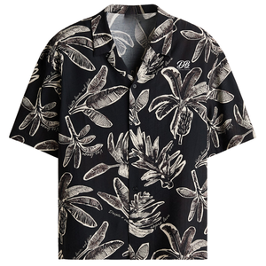 Camisa de Muselina para Hombre, Corte Holgado, Manga Corta, Informal, Ligera, Transpirable, con Botones al Frente, para Vacaciones de Verano y Playa - Product Image 3