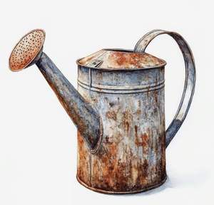 Arrosoir de jardin en métal de taille compacte pour petites plantes d'intérieur, jardinage sur bureau - Product Image 1